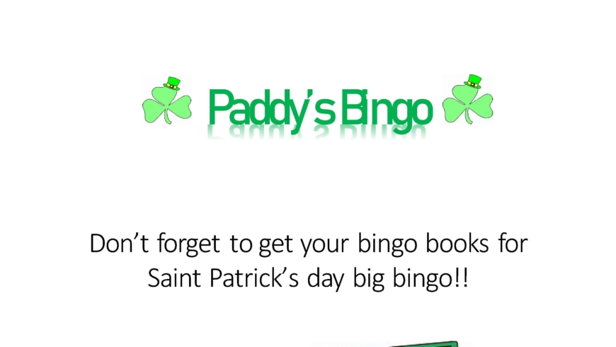 Paddy’s Day Bingo